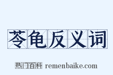 苓龟反义词是什么意思的图片
